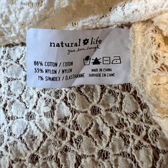 Natural Life Cream Textured Long Sleeve Top - Picture 7 of 10
